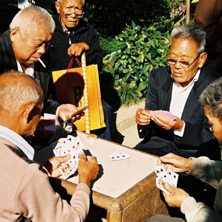 Playing Cards in the hutong